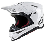 ALPINESTARS S.TECH S-M8 HELMET GLOSSY WHITE MD 8300719-2180-M