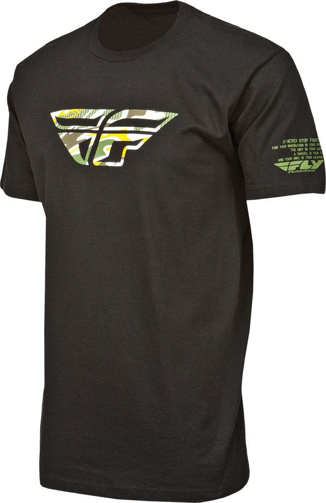 FLY RACING CAMO TEE BLACK L 352-0600L-atv motorcycle utv parts accessories gear helmets jackets gloves pantsAll Terrain Depot