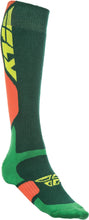 Load image into Gallery viewer, FLY RACING FLY MX PRO SOCKS THICK GREEN/ORANGE SM/MD 350-0405S