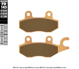 GALFER BRAKE PADS SINTERED FD145G1380 FD145G1380