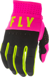 FLY RACING F-16 GLOVES NEON PINK/BLACK/HI-VIS SZ 13 373-91613