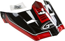 Load image into Gallery viewer, GMAX VISOR W/SCREWS UNCLE MX-46 BLACK/RED MD-2X G046820