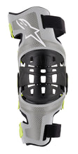 Load image into Gallery viewer, ALPINESTARS BIONIC 7 KNEE SET SILVER/YELLOW MD 6501319-195-M