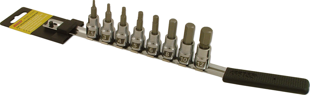 CRUZ TOOLS SOCKET BIT SET 8PC HEX METRIC ME38HBS