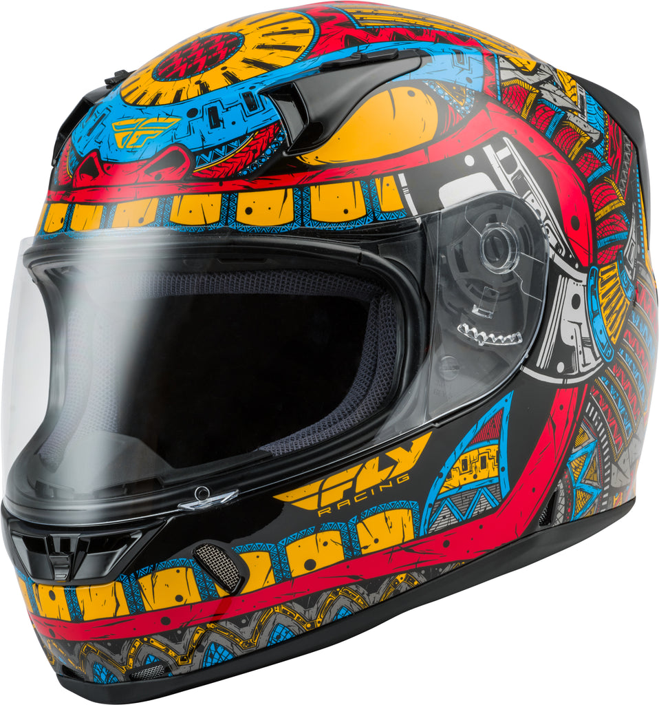FLY RACING REVOLT CODEX HELMET RED/BLUE/YELLOW XS 73-8375XS