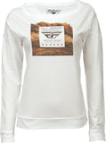 FLY RACING LOAM LADIES L/S TEE WHITE 2X 356-40242X