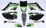 D'COR KAWASAKI RACELINE GRAPHICS COMPLETE KIT BLACK 20-20-226