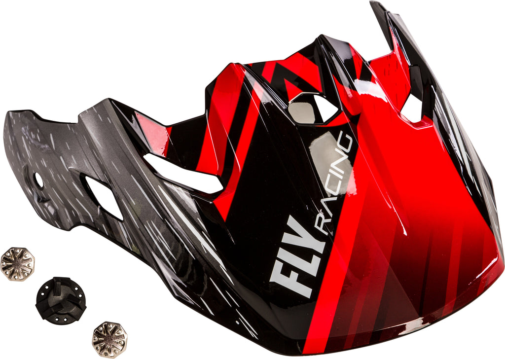 FLY RACING TOXIN RESIN VISOR RED/BLACK 73-88042
