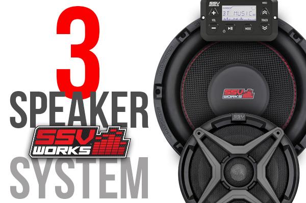 2019+ Polaris RZR XP1000 Complete SSV Works 3-Speaker Plug-&-Play Kit