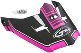 GMAX VISOR W/SCREWS UNCLE MX-46 MATTE BLACK/PINK MD-2X G046827