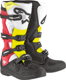 ALPINESTARS TECH 5 BOOTS BLACK/WHITE/RED/YELLOW SZ 09 2015015-1235-9