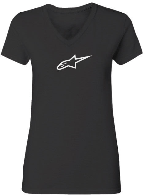 ALPINESTARS WOMENS AGELESS V-NECK TEE BLACK 2X 1W37-72900-10-2X