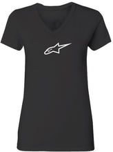 Load image into Gallery viewer, ALPINESTARS WOMENS AGELESS V-NECK TEE BLACK 2X 1W37-72900-10-2X