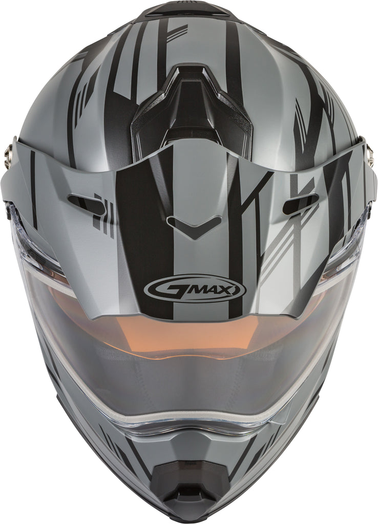 GMAX AT-21S EPIC SNOW HELMET W/ELEC SHIELD MATTE GREY/BLACK MD G4211505