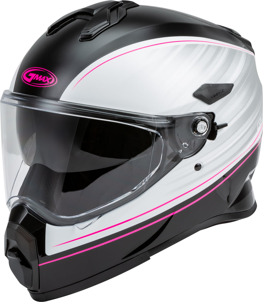 GMAX AT-21 ADVENTURE RALEY HELMET BLACK/WHITE/PINK SM G1211404