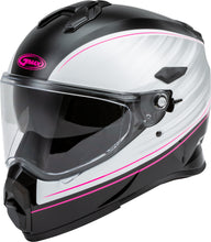 Load image into Gallery viewer, GMAX AT-21 ADVENTURE RALEY HELMET BLACK/WHITE/PINK MD G1211405