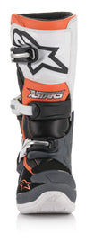 ALPINESTARS TECH 7S BOOTS BLK/GRY/WHT/FLUO ORG SZ 05 2015017-1124-05