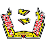 PRO CIRCUIT T4-GP STICKER KIT REPLACEMENT MUFFLER STICKERS DC09T4GP