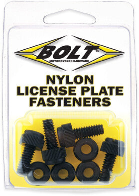 BOLT LICENSE PLATE BOLTS/NUTS 4/PK LPFNYLON