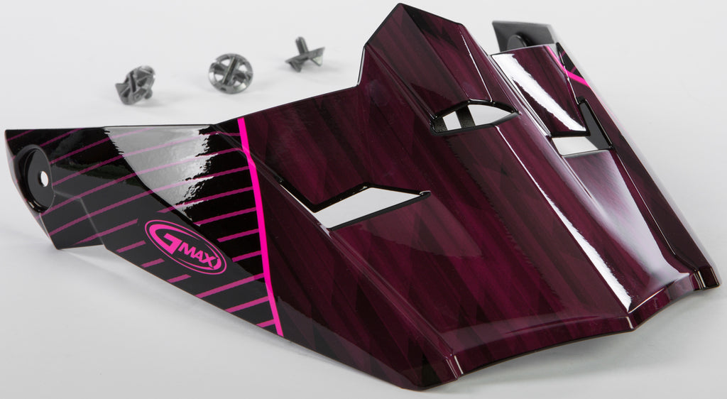 GMAX VISOR W/SCREWS COLFAX MX-46 BLACK/HI-VIS PINK MD-XL G046882