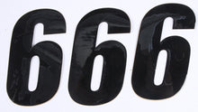 Load image into Gallery viewer, D'COR NUMBER 6 BLACK 4" 3/PK 45-24-6