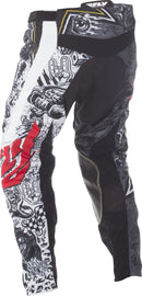 FLY RACING KINETIC ROCKSTAR MESH PANTS BLACK/WHITE SZ 28S 371-33928S