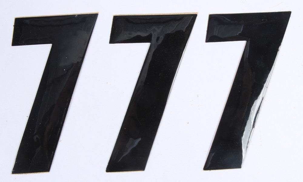 D'COR NUMBER 7 BLACK 4" 3/PK 45-24-7