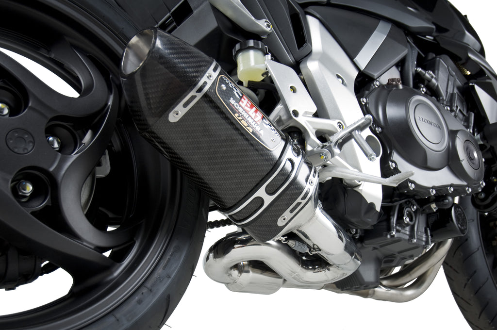 YOSHIMURA EXHAUST RACE R-77 3QTR SLIP-ON SS-CF-CF 1210040220