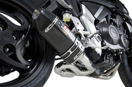 YOSHIMURA EXHAUST RACE R-77 3QTR SLIP-ON SS-CF-CF 1210040220