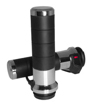 Load image into Gallery viewer, KOSO TITAN-X HEATED GRIPS CHROME ELECTRIC THROTTLE AX068M00