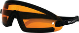 BOBSTER WRAP AROUND SUNGLASSES BLACK W/AMBER LENS BW201A