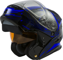 Load image into Gallery viewer, GMAX MD-01S MODULAR WIRED SNOW HELMET BLACK/BLUE XS G2011213D TC-2