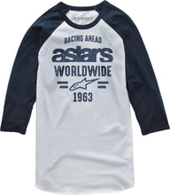 Load image into Gallery viewer, ALPINESTARS ENTICE PREM TEE WHITE/NAVY LG 1139-73030-2070-L