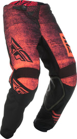 FLY RACING KINETIC NOIZ PANTS NEON RED/BLACK SZ 22 372-53222