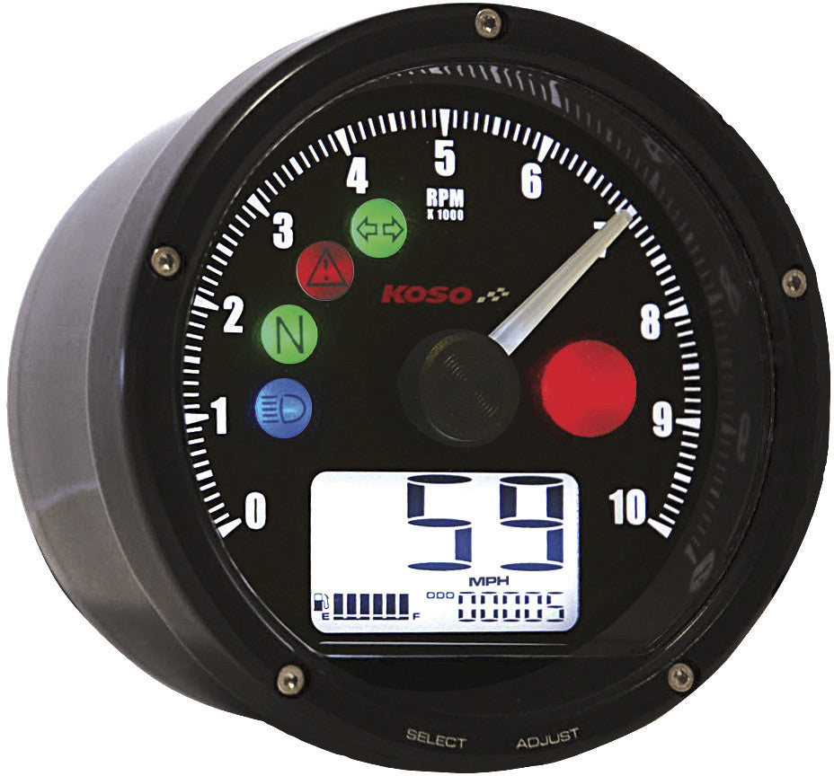 KOSO TNT-01 MULTIFUNCTION SPEEDOMETER BLACK BA035K00-HD