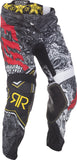FLY RACING KINETIC ROCKSTAR MESH PANTS BLACK/WHITE SZ 28S 371-33928S