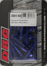 Load image into Gallery viewer, DRC ALUMINUM FLANGE BOLTS BLUE M6X35MM 20/PK D58-51-635