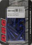DRC ALUMINUM FLANGE BOLTS BLUE M6X35MM 20/PK D58-51-635
