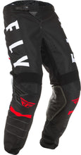 Load image into Gallery viewer, FLY RACING KINETIC K120 PANTS BLACK/WHITE/RED SZ 18 373-43318