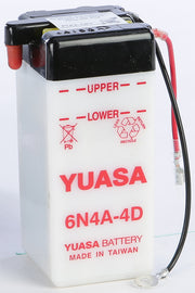 YUASA BATTERY 6N4A-4D CONVENTIONAL YUAM26A4B-atv motorcycle utv parts accessories gear helmets jackets gloves pantsAll Terrain Depot
