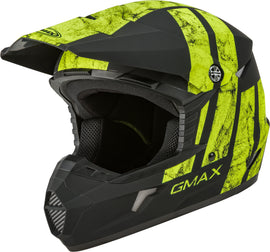 YOUTH MX-46Y OFF-ROAD DOMINANT HELMET MATTE BLACK/HI-VIS YS-atv motorcycle utv parts accessories gear helmets jackets gloves pantsAll Terrain Depot