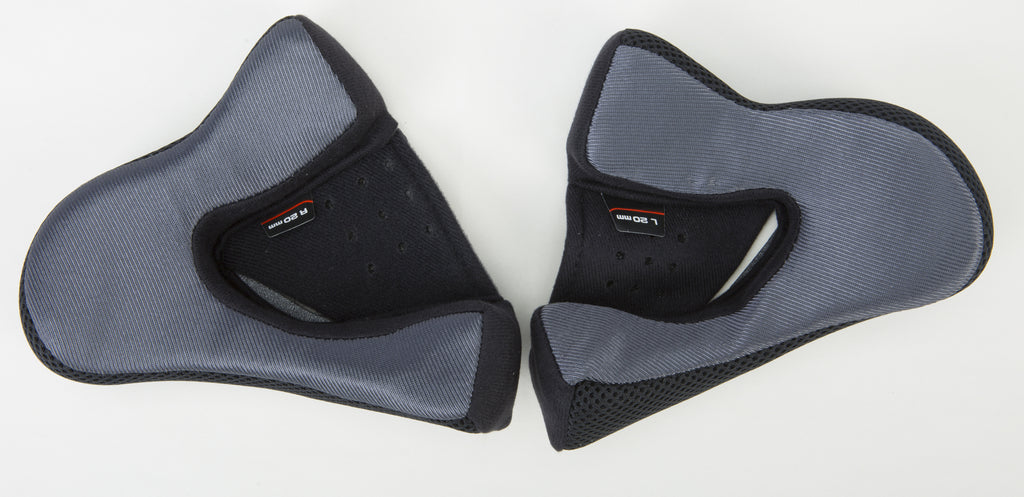 GMAX GM-44 CHEEK PADS 20MM GREY LG G999661