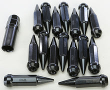 Load image into Gallery viewer, SEDONA SPIKE LUG NUT 10MMX1.25 60' BLACK TAPERED 14MM HD W/KE ALUG-SB-14BX