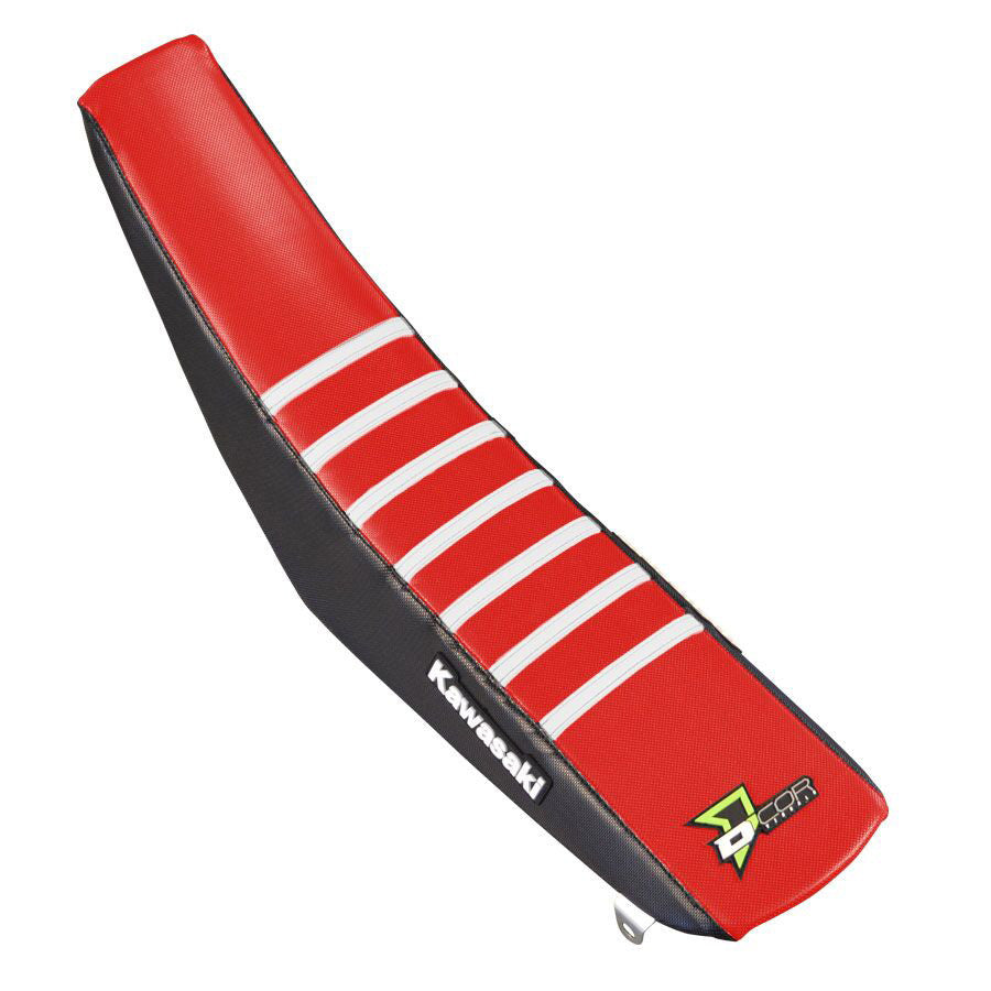 D'COR SEAT COVER BLACK/RED W/RIBS 30-20-467