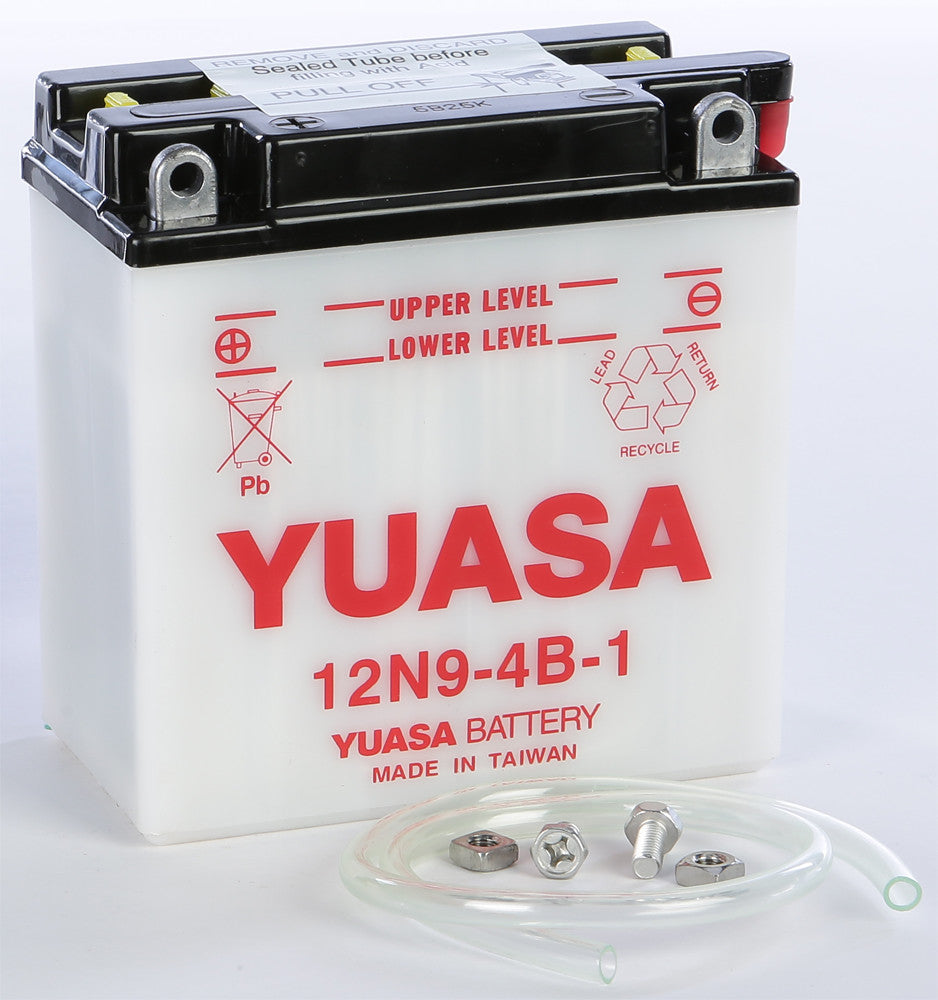 YUASA BATTERY 12N9-4B-1 CONVENTIONAL YUAM2290B-atv motorcycle utv parts accessories gear helmets jackets gloves pantsAll Terrain Depot