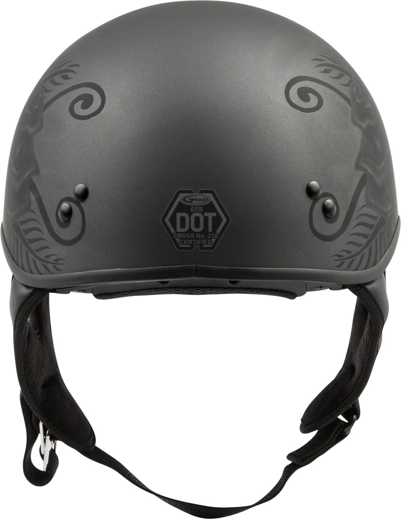 GMAX HH-65 HALF HELMET DEVOTION NAKED MATTE BLACK XL G1652227
