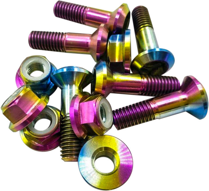 FLO MOTORSPORTS TITANIUM SPROCKET BOLTS JET FUEL FLO701JET