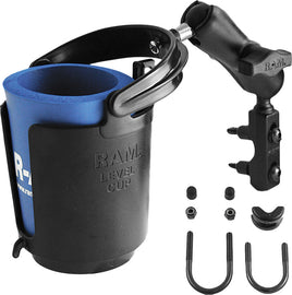 RAM BRAKE/CLUTCH RESERVOIR MOUNT W/SELF-LEVELING CUP HOLDER RAM-B-132-309