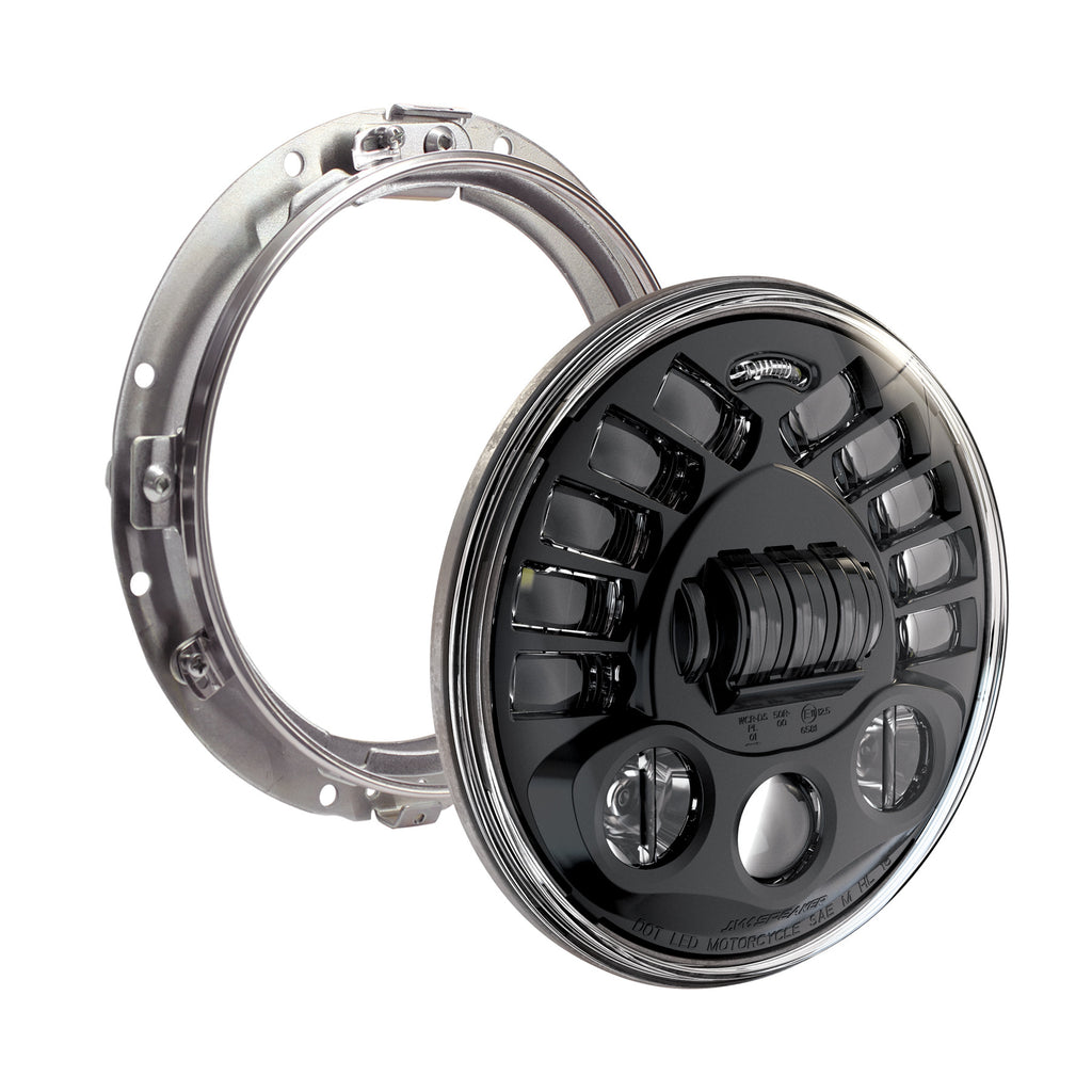 JW SPEAKER 8790A2 ADAPTIVE HEADLT 7" BLK BEZEL W/MOUNT RING 555051