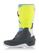 Load image into Gallery viewer, ALPINESTARS TECH 3 BOOTS COOL GREY/YELLOW/CYAN SZ 11 2013018-9017-11